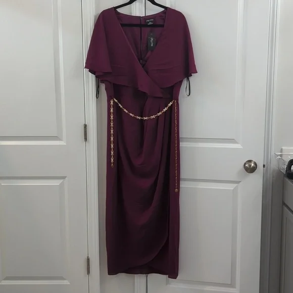 City Chic | Dresses | Wine Colored Cocktail Dress | Poshmark